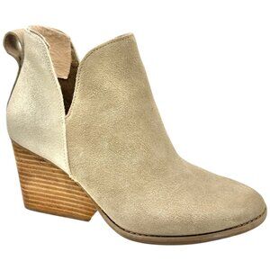 TOMS Gwen Wedge Booties Tan | Size 6.5M